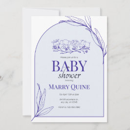 Chique typografie baby shower kaart