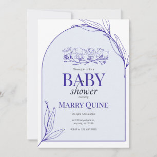 Chique typografie baby shower kaart