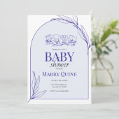 Chique typografie baby shower kaart (Staand voorkant)