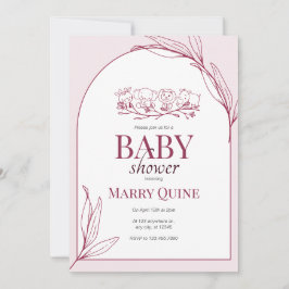 Chique typografie baby shower kaart