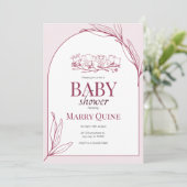 Chique typografie baby shower kaart (Staand voorkant)