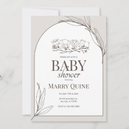 Chique typografie baby shower kaart