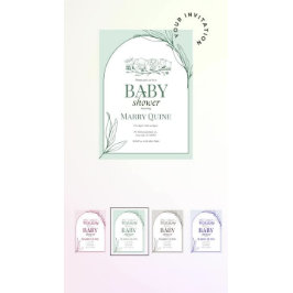 Chique typografie baby shower kaart