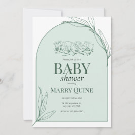 Chique typografie baby shower kaart