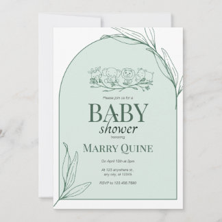 Chique typografie baby shower kaart