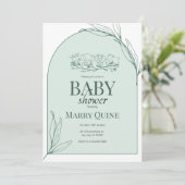 Chique typografie baby shower kaart (Staand voorkant)