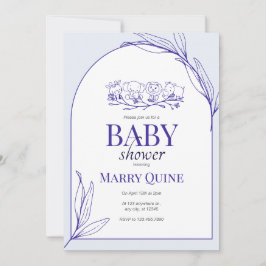 Chique typografie baby shower kaart