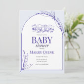 Chique typografie baby shower kaart (Staand voorkant)