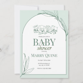 Chique typografie baby shower kaart