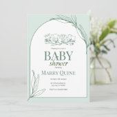 Chique typografie baby shower kaart (Staand voorkant)