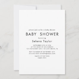 Chique typografie | Baby Shower uitnodiging