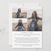 Chique Typografie Bericht Fotocollage Afstuderen Aankondiging (Achterkant)