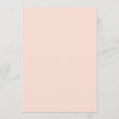 Chique Typografie Blush Roze Bloemen Bruiloft Menu (Achterkant)