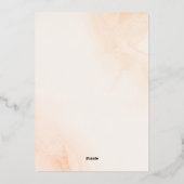 Chique Typografie Blush Roze Waterverf Bruiloft Folie Uitnodiging (Achterkant)