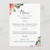 Chique Typografie Bohemian Floral Bruiloft Menu (Voorkant)