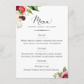 Chique Typografie Bohemian Floral Bruiloft Menu (Voorkant)