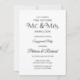 Chique typografie bruiloftsuitnodiging aankondiging