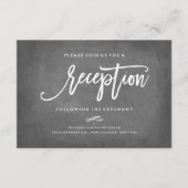 Chique Typografie Chalkboard Receptie Accommodatie Informatiekaartje (Voorkant)