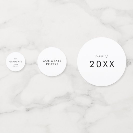 Chique Typografie Congrats Afstudeerder Afstuderen Confetti (Voorkanten)