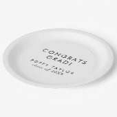 Chique Typografie Congrats Afstudeerder Afstuderen Papieren Bordje (Gekanteld)