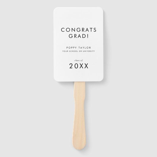 Chique Typografie Congrats Afstudeerder Foto Afstu Handwaaier (Voorkant)