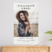 Chique Typografie Congrats Afstudeerder Foto Afstu Spandoek