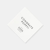 Chique Typografie Congrats Afstuderen Servet (Hoek)