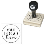 Chique Typografie Custom Business Logo Rubberstempel (Gestempeld)