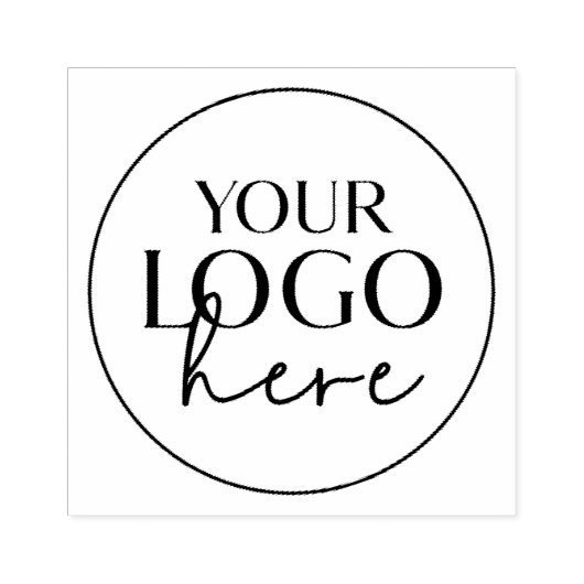 Chique Typografie Custom Business Logo Rubberstempel (Afrduk)
