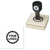 Chique Typografie Custom Business Logo Rubberstempel (Gestempeld)