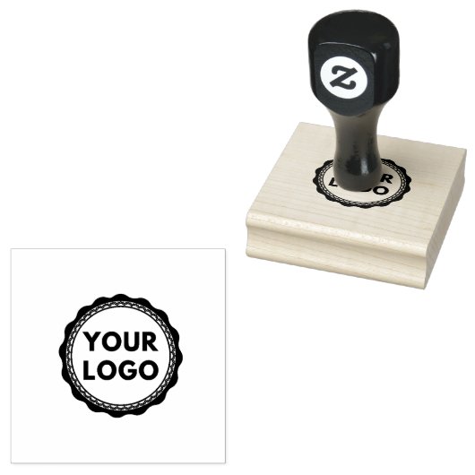 Chique Typografie Custom Business Logo Rubberstempel (Gestempeld)
