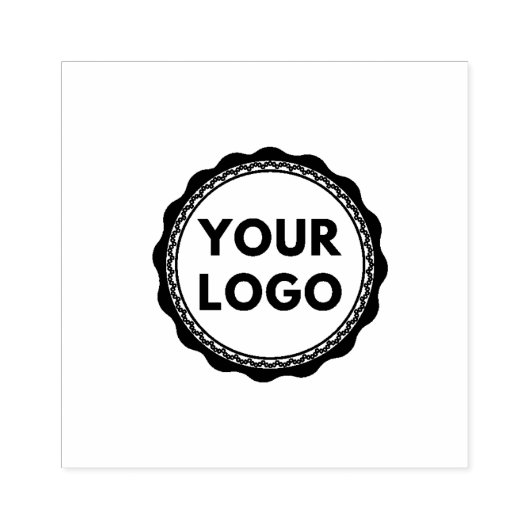 Chique Typografie Custom Business Logo Rubberstempel (Afrduk)