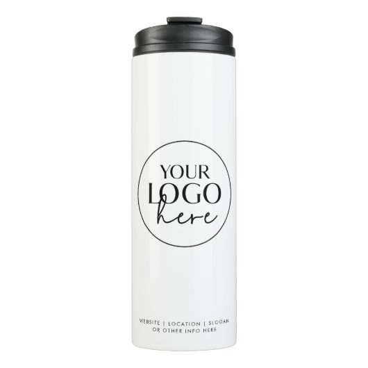 Chique Typografie Custom Business Logo Thermosbeker (Voorkant)