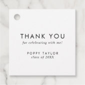 Chique Typografie Dank u Afstuderen Bedankjes Labels (Voorkant)