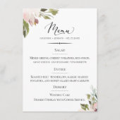 Chique typografie Dusty Mauve Botanische bruiloft Menu (Voorkant)
