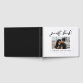 Chique typografie foto moderne minimalistische bru gastenboek (Volledig)