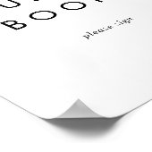 Chique typografie gastboek bord poster (Hoek)