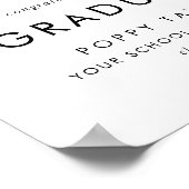 Chique Typografie Gefeliciteerd Afstuderen Poster (Hoek)