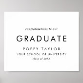 Chique Typografie Gefeliciteerd Afstuderen Poster (Voorkant)