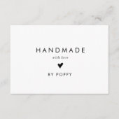 Chique Typografie Handgemaakt met Liefde Dank u Be Informatiekaartje (Voorkant)