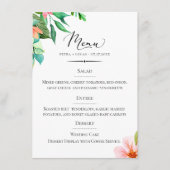 Chique Typografie Island Bloemenbruiloft Menu (Voorkant)