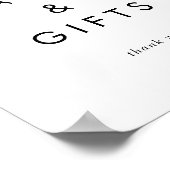 Chique typografie kaarten en cadeaus bordje poster (Hoek)