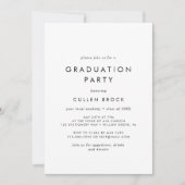 Chique Typografie Klasse van 2024 Foto Afstuderen Kaart (Voorkant)