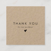 Chique Typografie Kraft Business QR Code Bedankt Kortingskaartje (Voorkant)