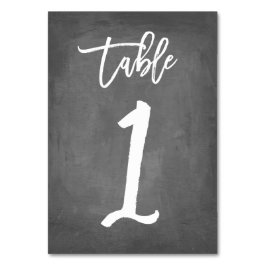 Chique Typografie Krijtbord Tafelnummer | Tabel 1