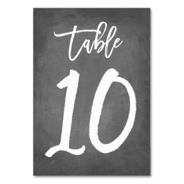Chique Typografie Krijtbord Tafelnummer | Tabel 10