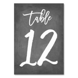 Chique Typografie Krijtbord Tafelnummer | Tabel 12