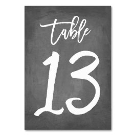Chique Typografie Krijtbord Tafelnummer | Tabel 13