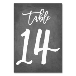 Chique Typografie Krijtbord Tafelnummer | Tabel 14