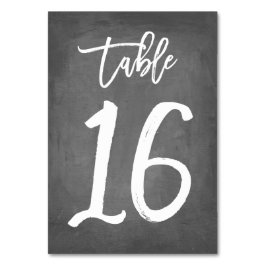 Chique Typografie Krijtbord Tafelnummer | Tabel 16